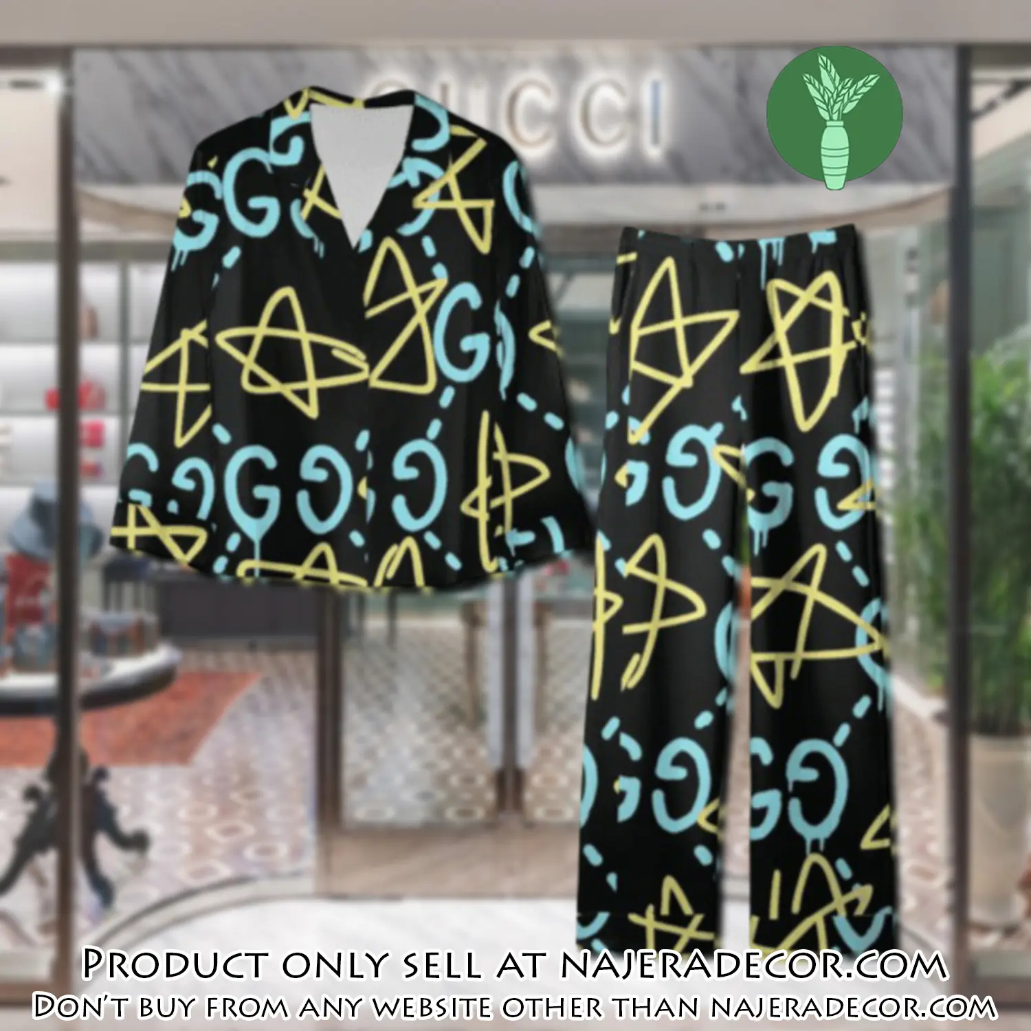 Trending luxury gc satin pajama set pjs1066 njr3812173